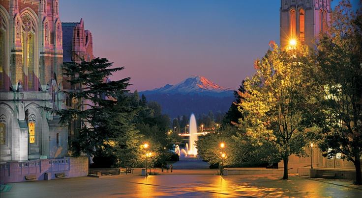 UW Mount Rainier Vista from Red Square 2020