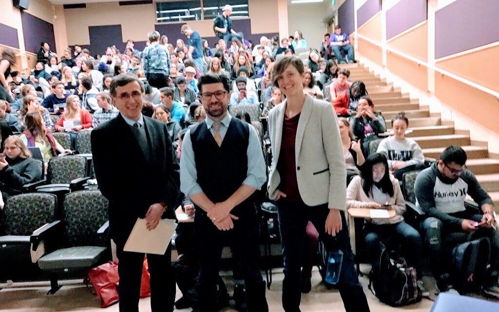 2017 Global Challenges speakers from left to right: Reşat Kasaba, Randy Engstrom, and Kate Starbird.